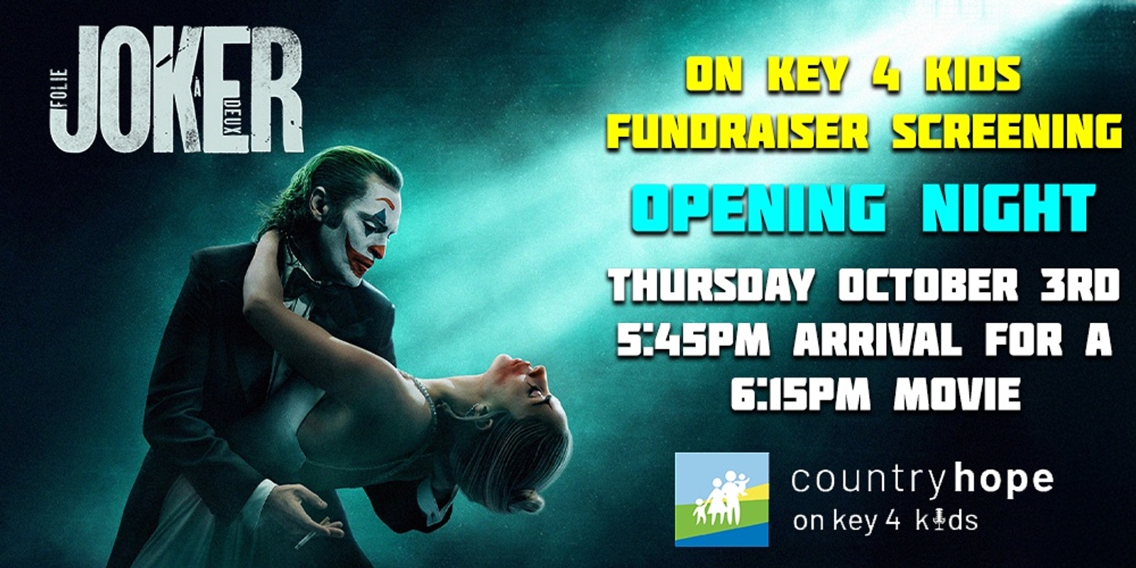 Banner image for Joker: Folie à Deux On Key 4 Kids Opening Night Fundraiser Screening