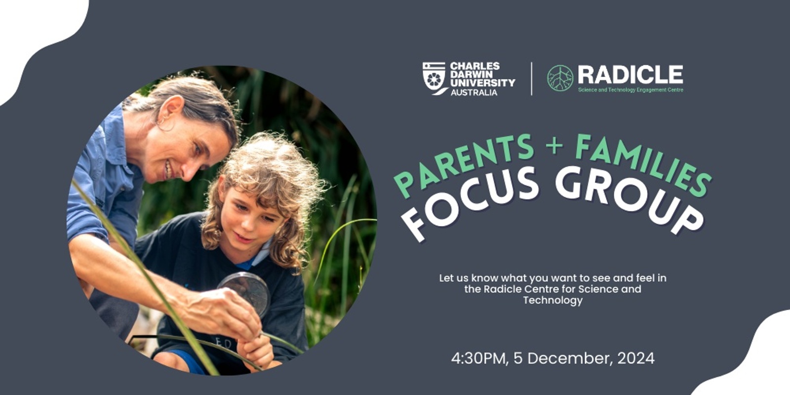 Banner image for Parents and Families Focus Group - Radicle