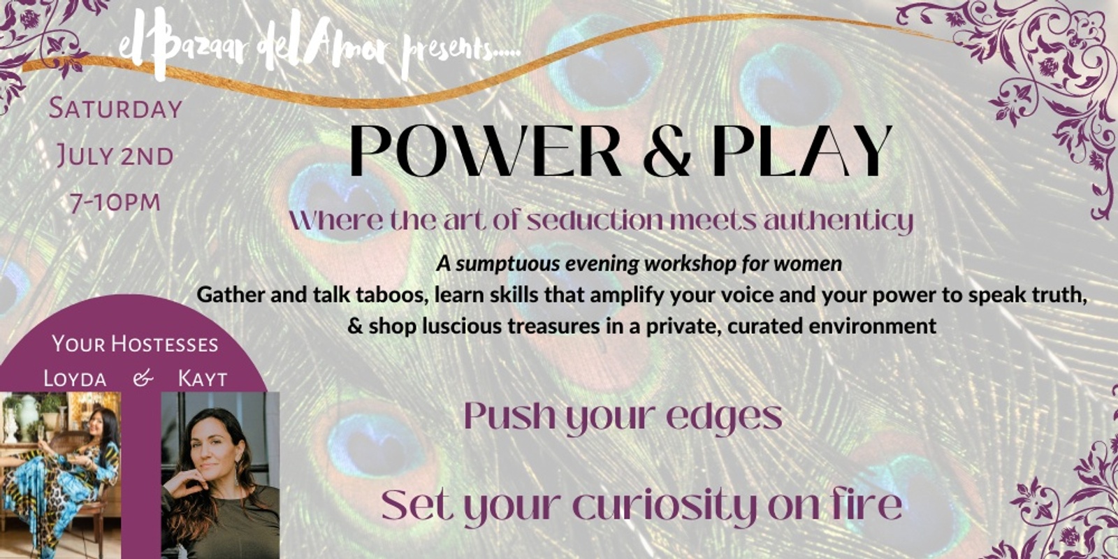 Banner image for el Bazaar del Amor presents: Power & Play -An evening for women