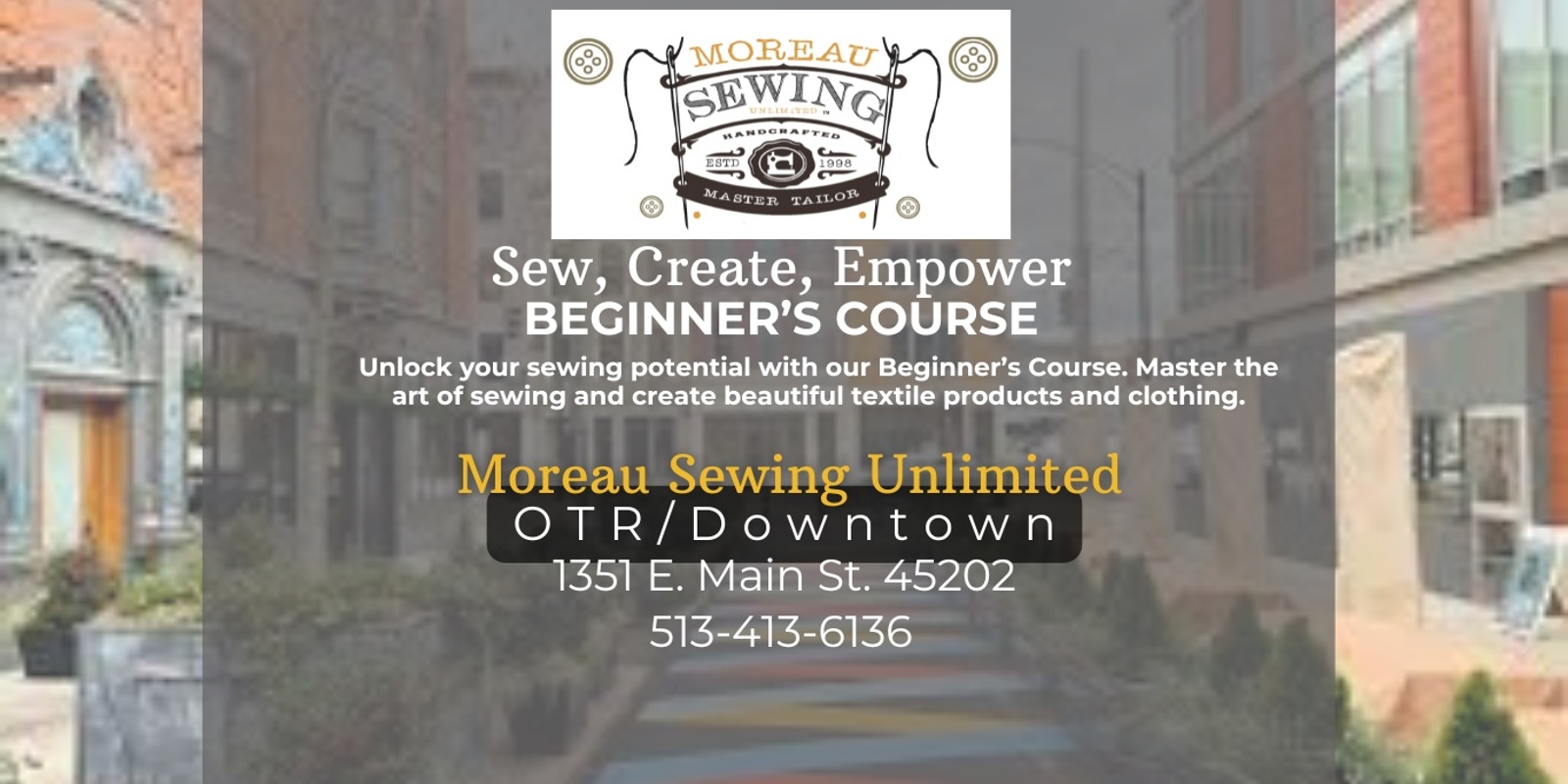 Banner image for Beginner's Sewing Course OTR/Downtown