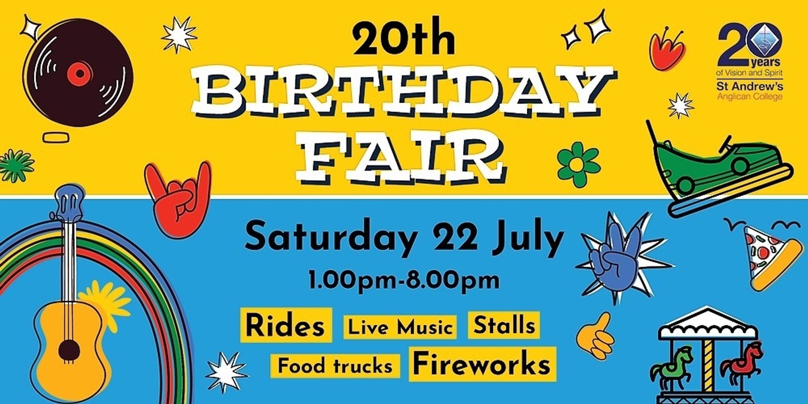 Banner image for St Andrew's 20th Birthday Fair - Ride Wristbands