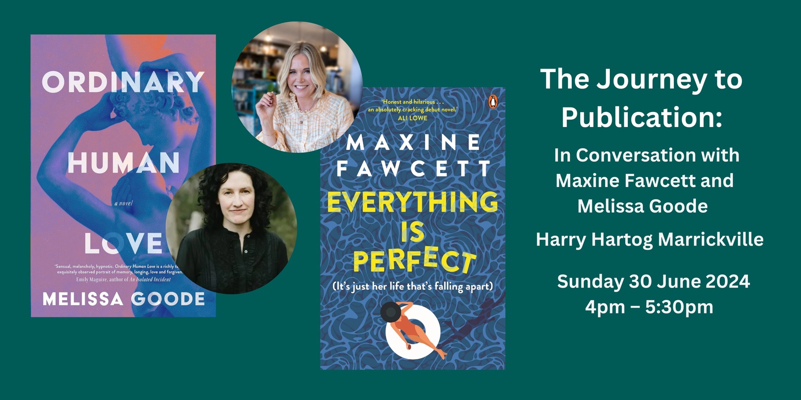 Banner image for The Journey to Publication: In Conversation with Maxine Fawcett and Melissa Goode 