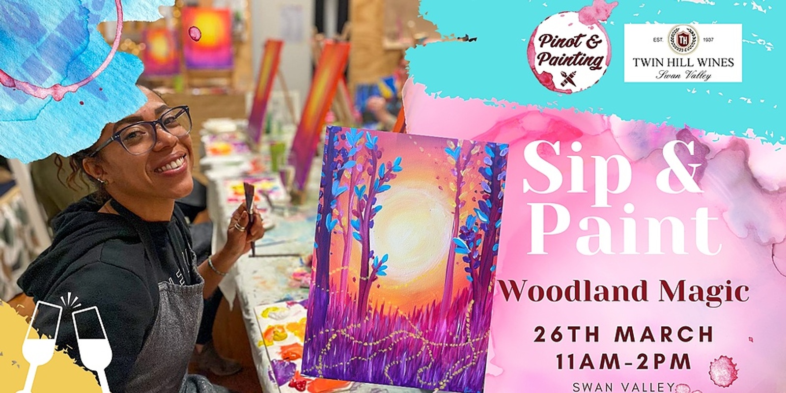 Banner image for Woodland Magic - Social Art @ Twin Hill Wines 