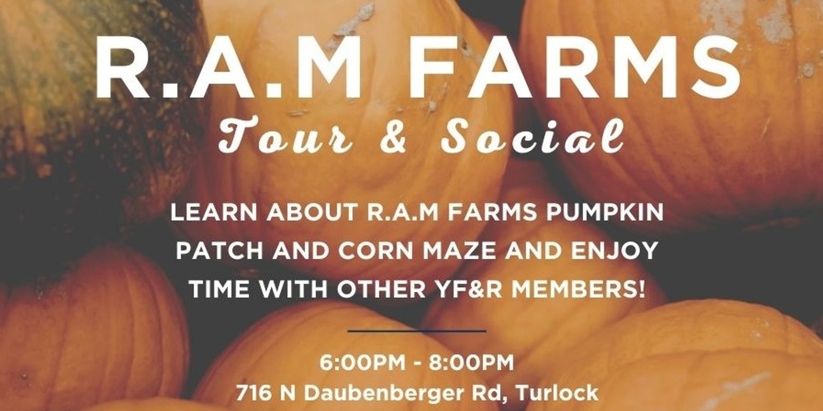 Banner image for YF&R Social at RAM Farms 