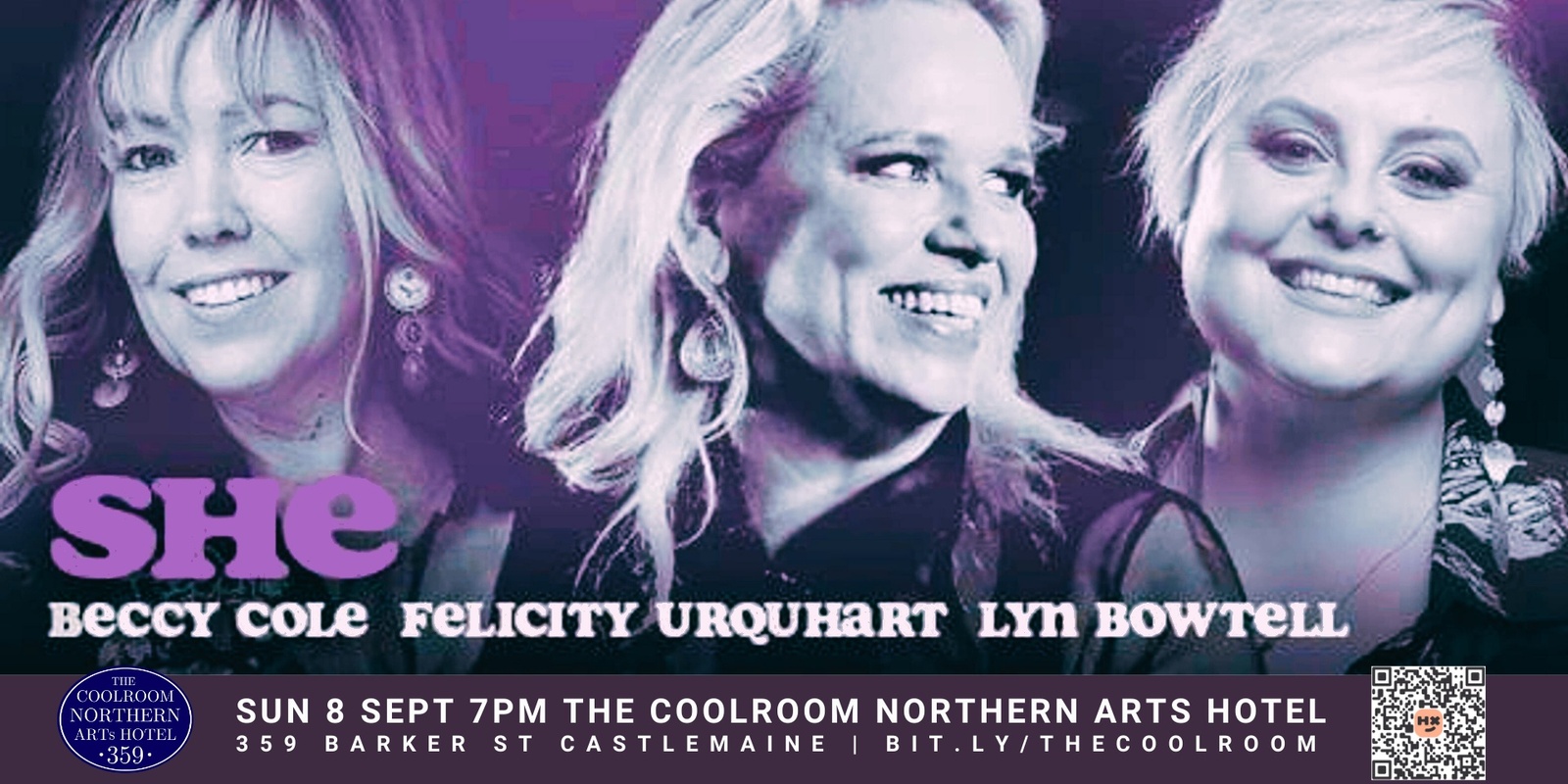 Banner image for She: Beccy Cole, Felicity Urquhart & Lyn Bowtell