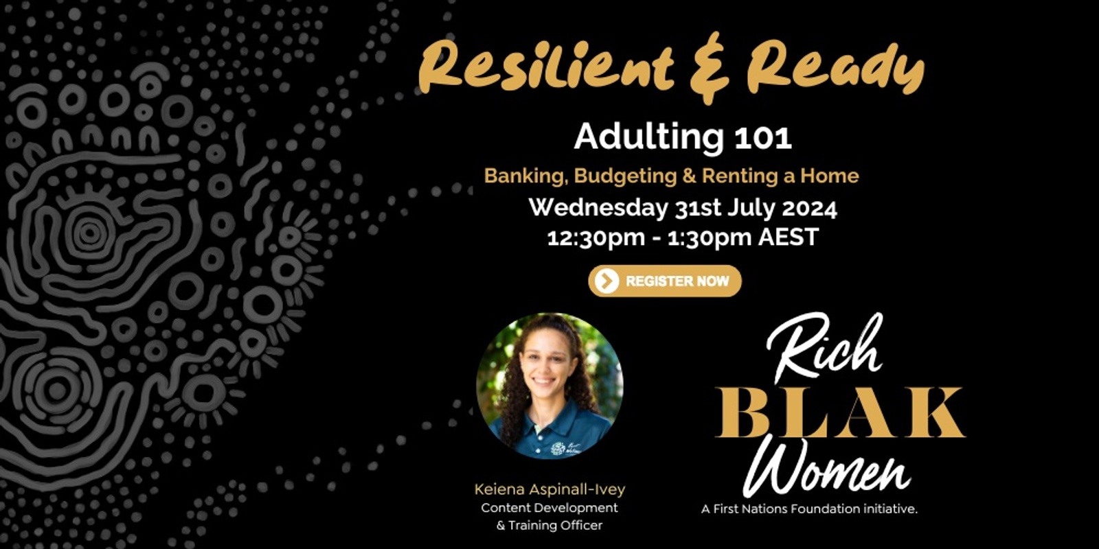 Banner image for Rich Blak Women Resilient & Ready - Adulting 101