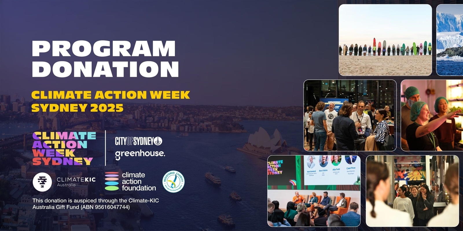 Banner image for Climate Action Week Sydney 2025: Program Donation