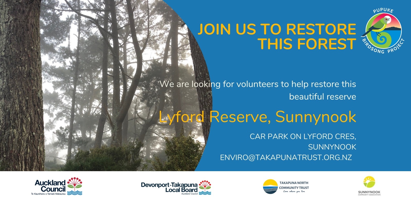 Banner image for March Restore Lyford Reserve