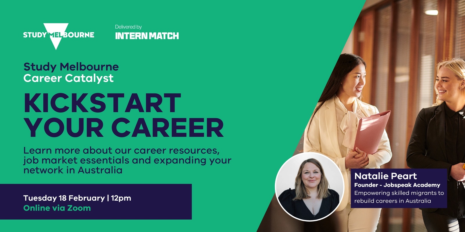 Banner image for KICKSTART YOUR CAREER IN AUSTRALIA - Learn more about our career resources,  job market essentials and expanding your network in Australia