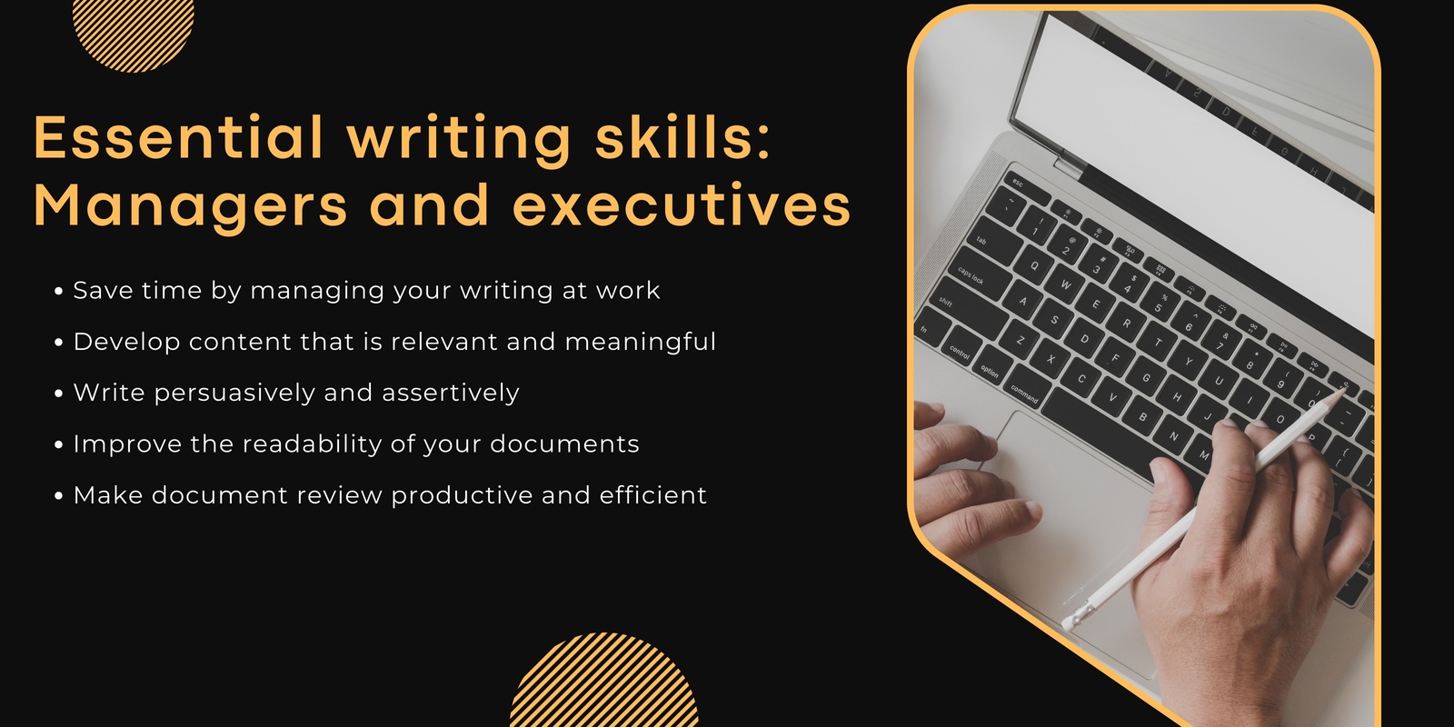 Banner image for Essential writing skills: Managers and executives