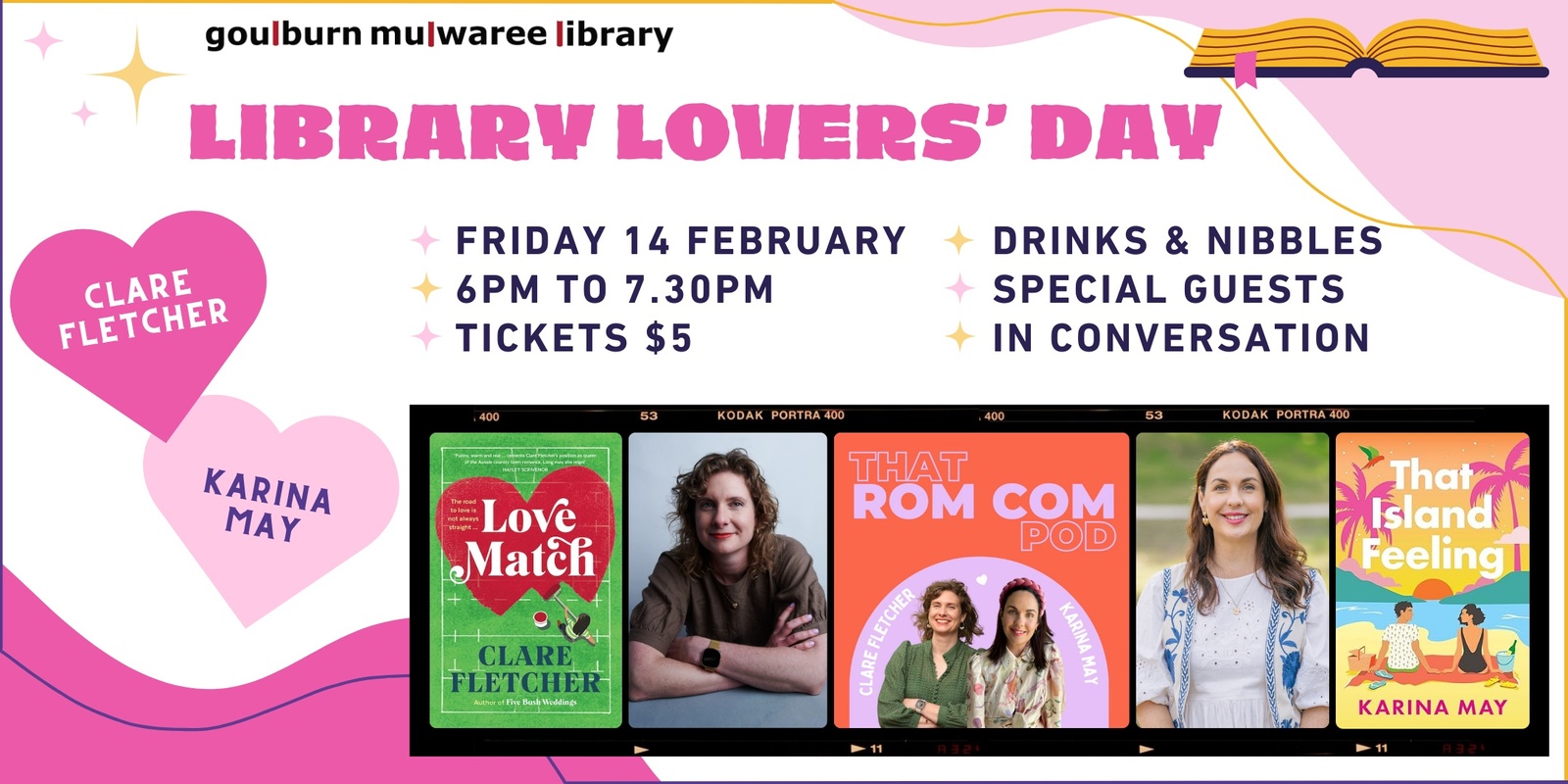 Banner image for Library Lovers' Day - Karina May and Clare Fletcher