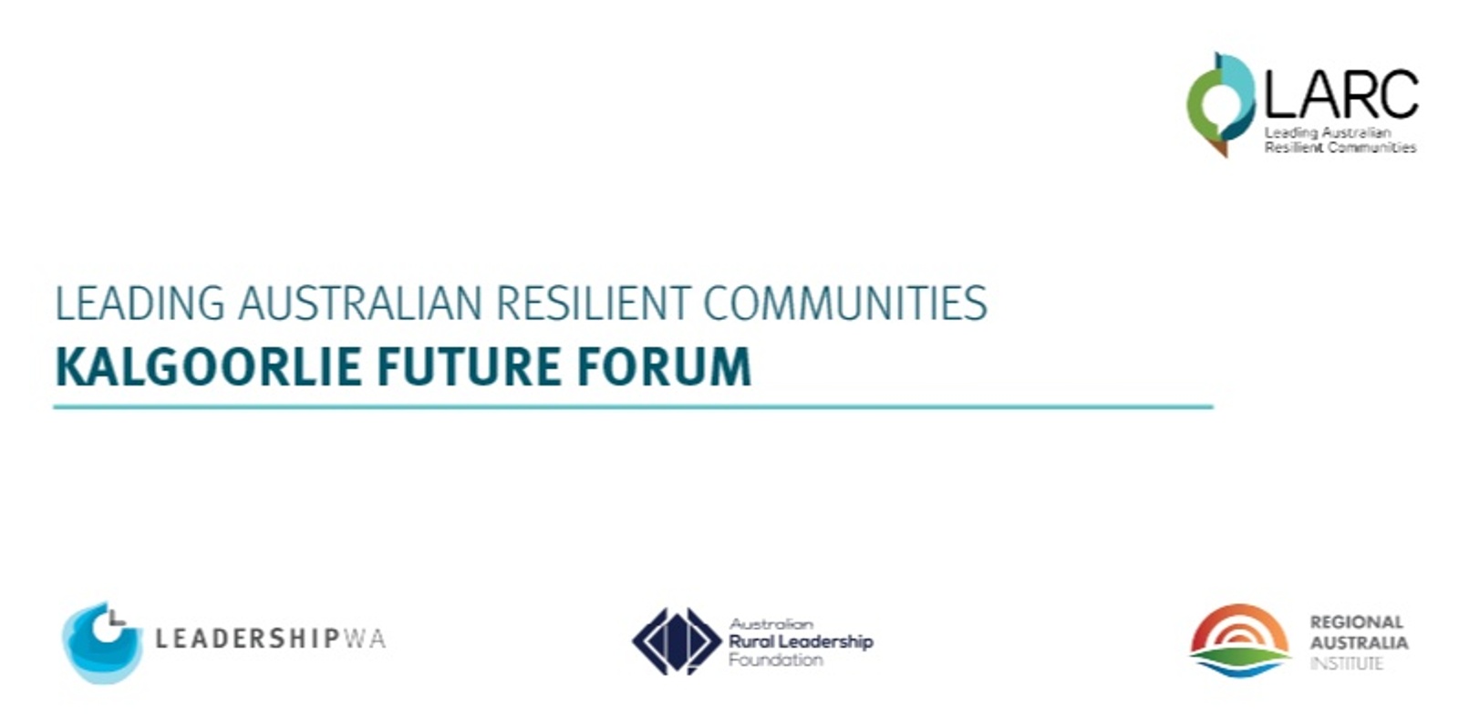 Banner image for Kalgoorlie: Leading Australian Resilient Communities - Future Forums 