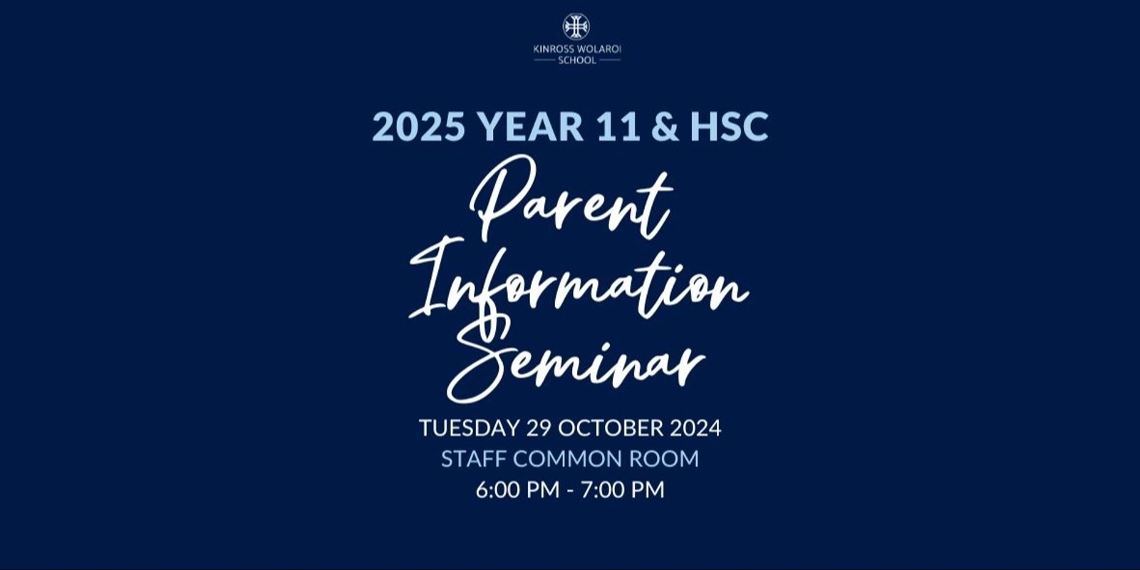 Banner image for 2025 Year 11 and 12 Parent Information Evening