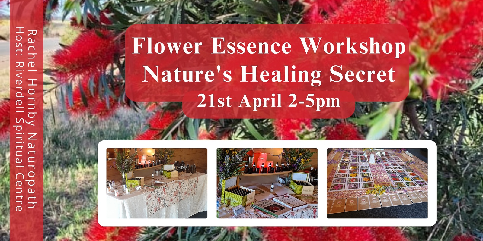 Banner image for Natures Healing Secret - Flower Essence Workshops - 21st April at Riverdell Spiritual Centre