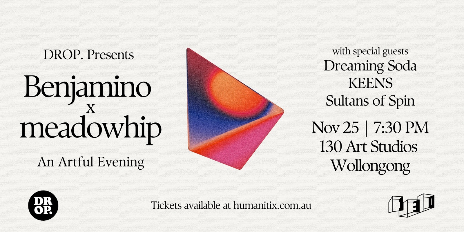 Banner image for DROP. Presents: An Artful Evening with Benjamino x meadowhip