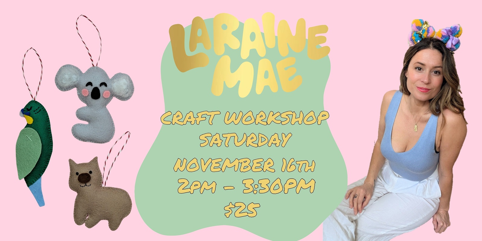 Banner image for Felt Ornaments with Laraine Mae