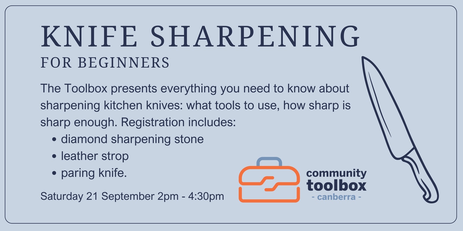 Banner image for Knife sharpening for beginners