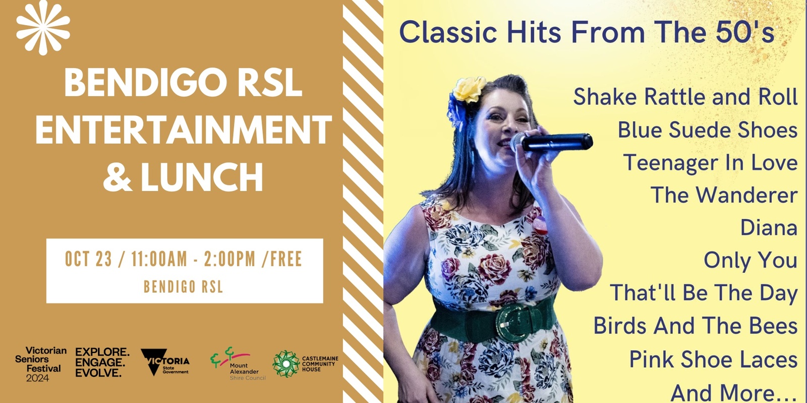 Banner image for Entertainment & Lunch at Bendigo RSL