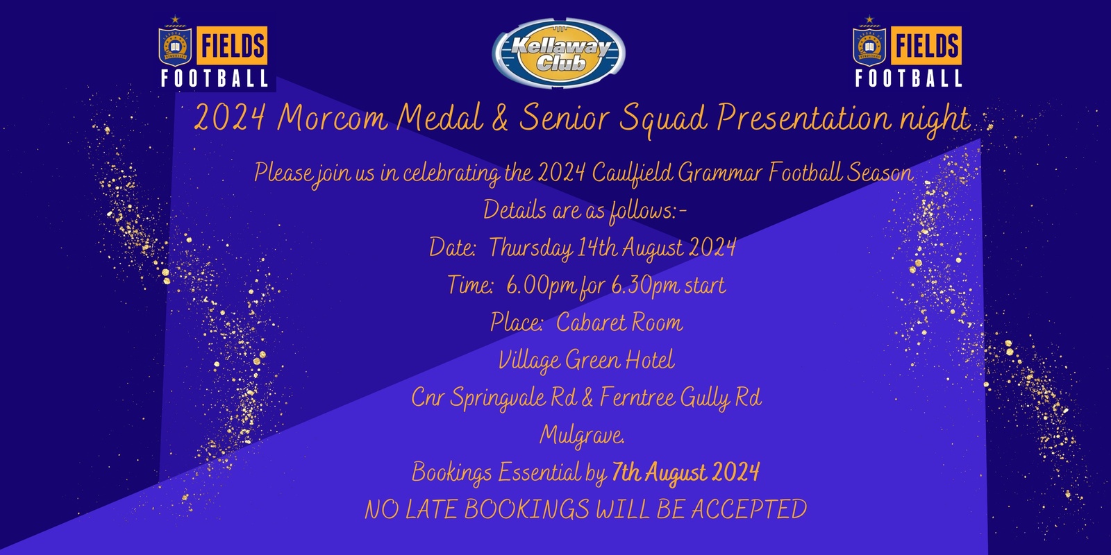Banner image for Caulfield Grammar 2024 Morcom Medal & Senior Squad Football Presentation Nights 