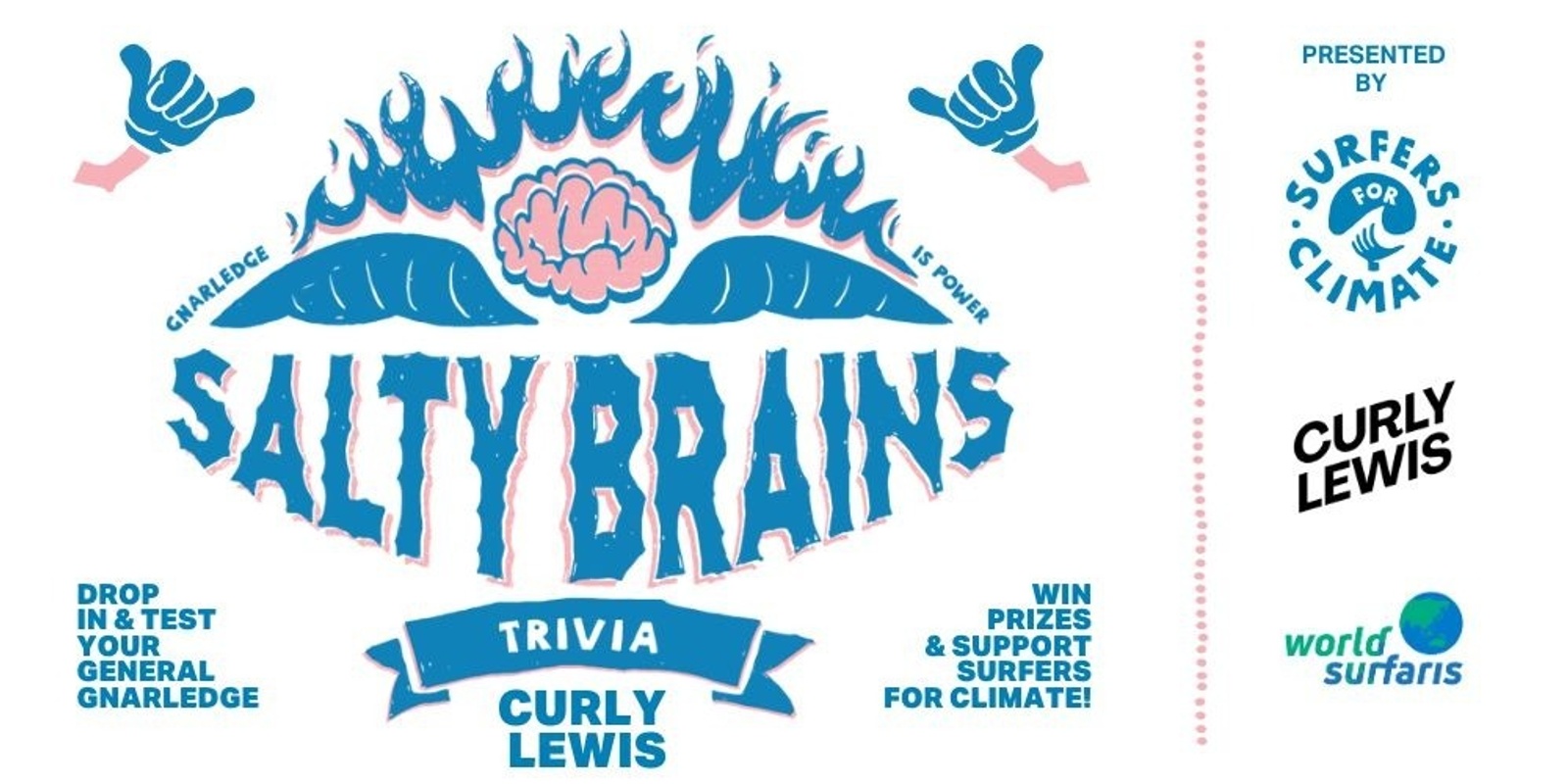 Banner image for Salty Brains Trivia Curly Lewis Bondi