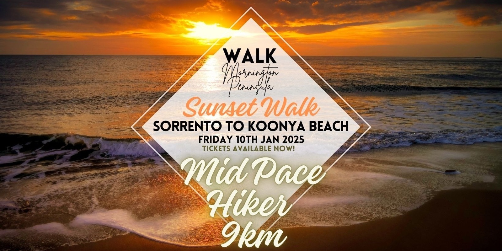 Banner image for Sorrento to Koonya Beach Sunset walk - Mid Pace Hiker 9km's