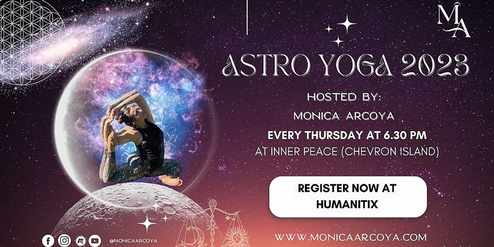 Banner image for New ASTRO YOGA CLASS (in-person OR online)