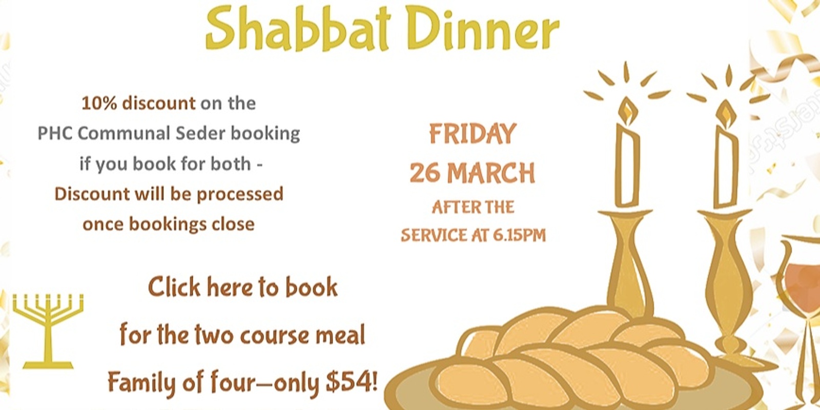 Banner image for Pre-Pesach Shabbat Dinner