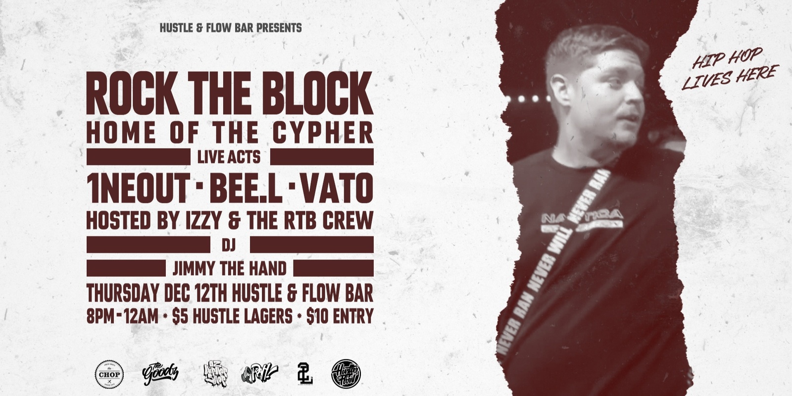 Banner image for ROCK THE BLOCK - 1NEOUT / BEE.L / VATO