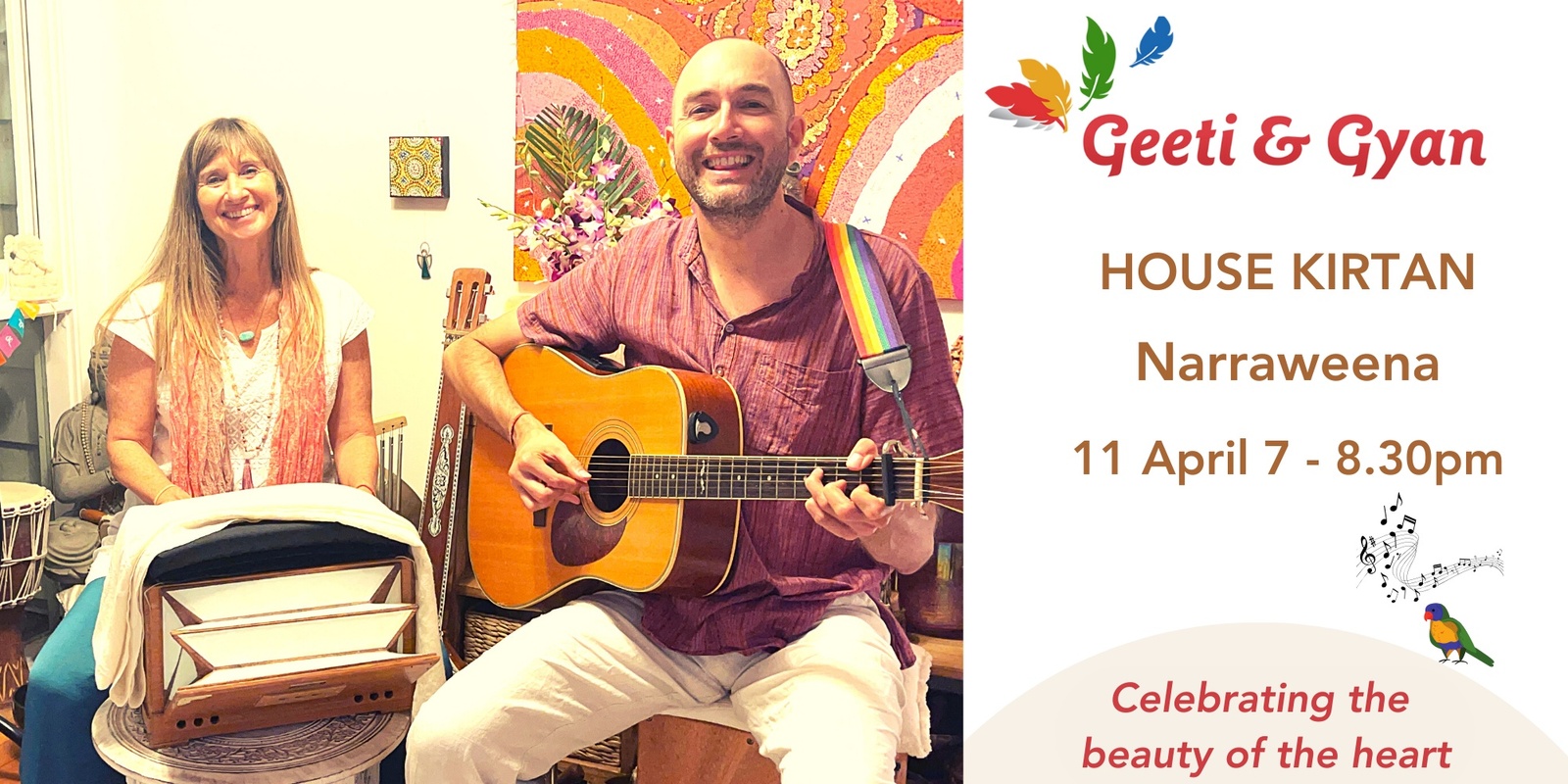 Banner image for House Kirtan with Geeti & Gyan 