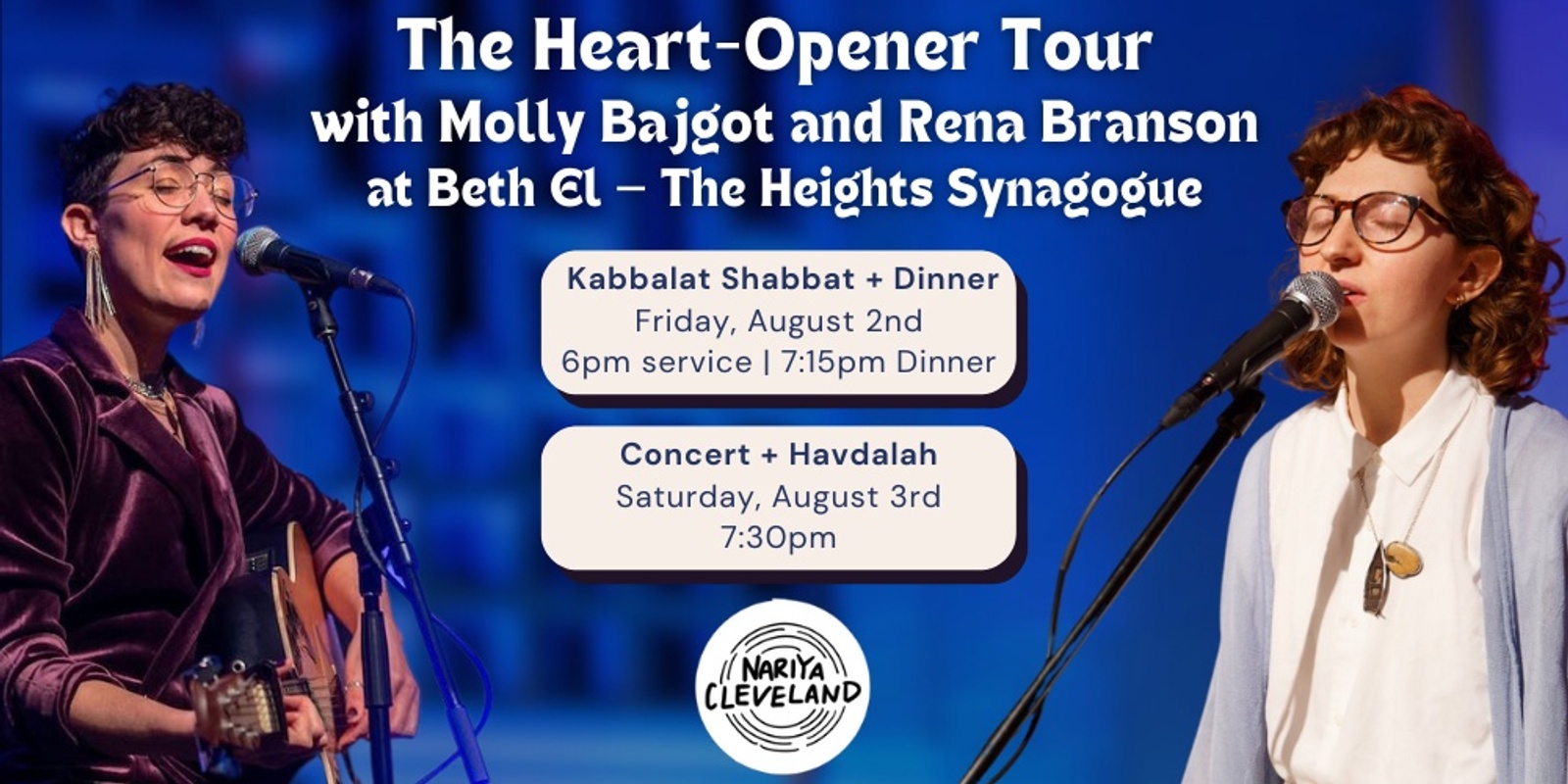 Banner image for August Nariya Cleveland Musical Shabbat