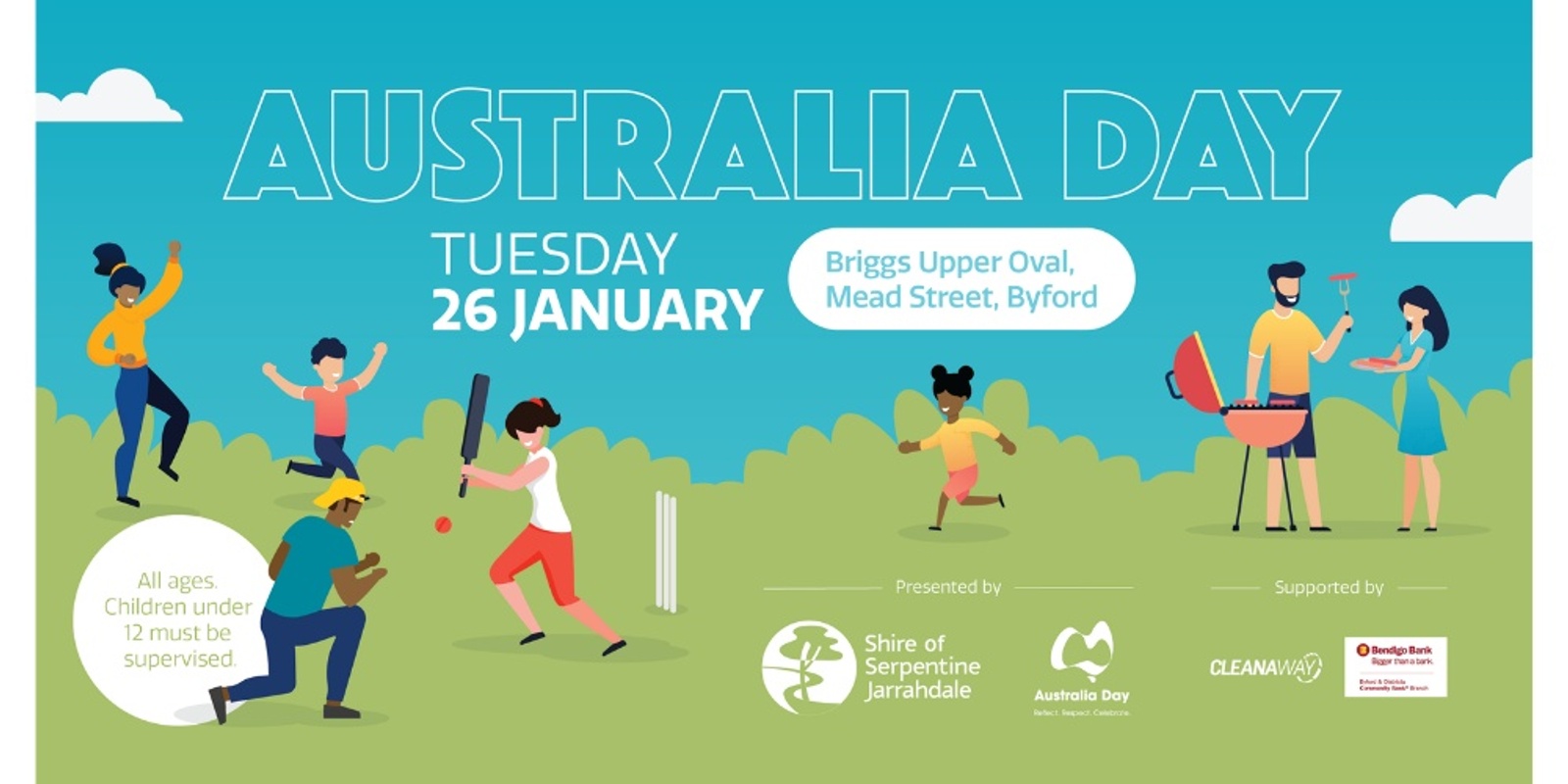 Banner image for Shire of Serpentine Jarrahdale - Australia Day Community BBQ Breakfast & Backyard Cricket Match