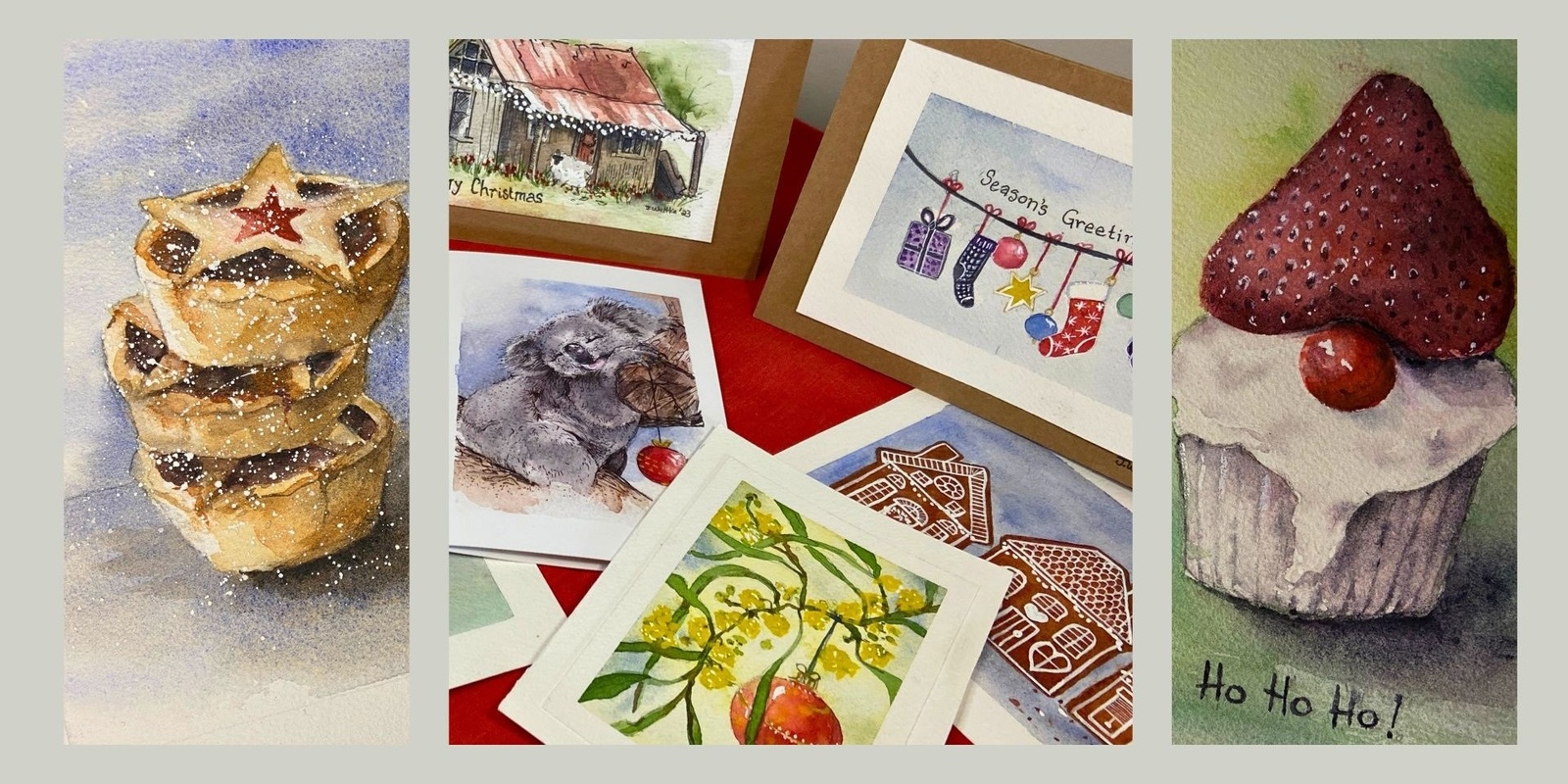 Banner image for Watercolour & Mixed Media - Christmas Cards