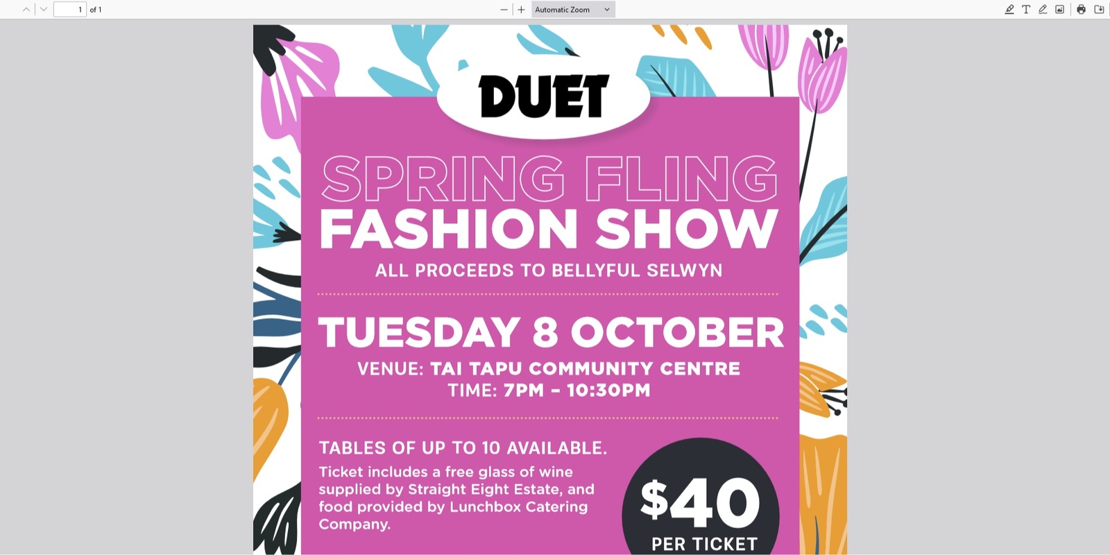 Banner image for Duet's Spring Fling Fashion show