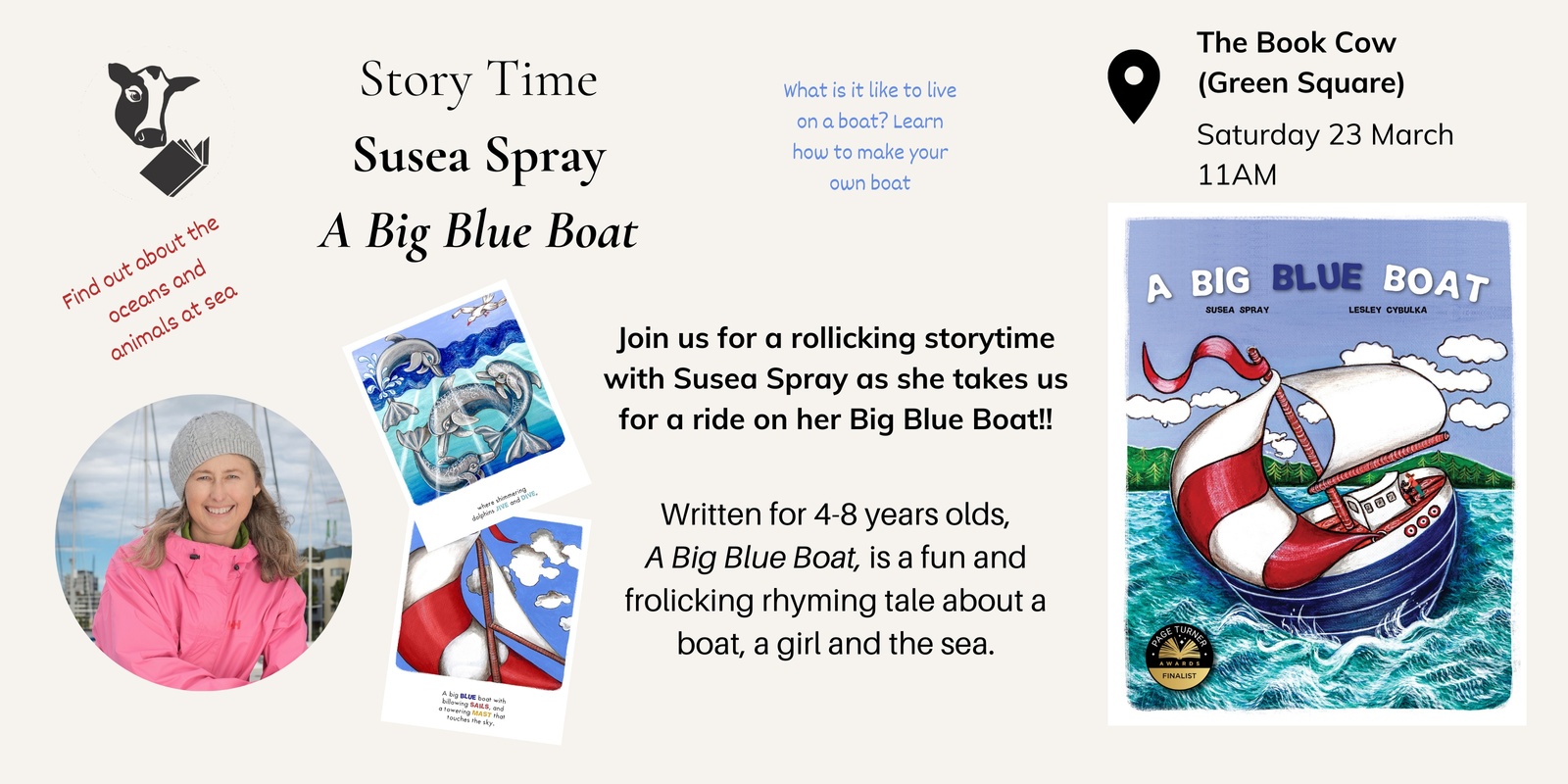 Banner image for Susea Spray - A Big Blue Boat - Storytime in Green Square