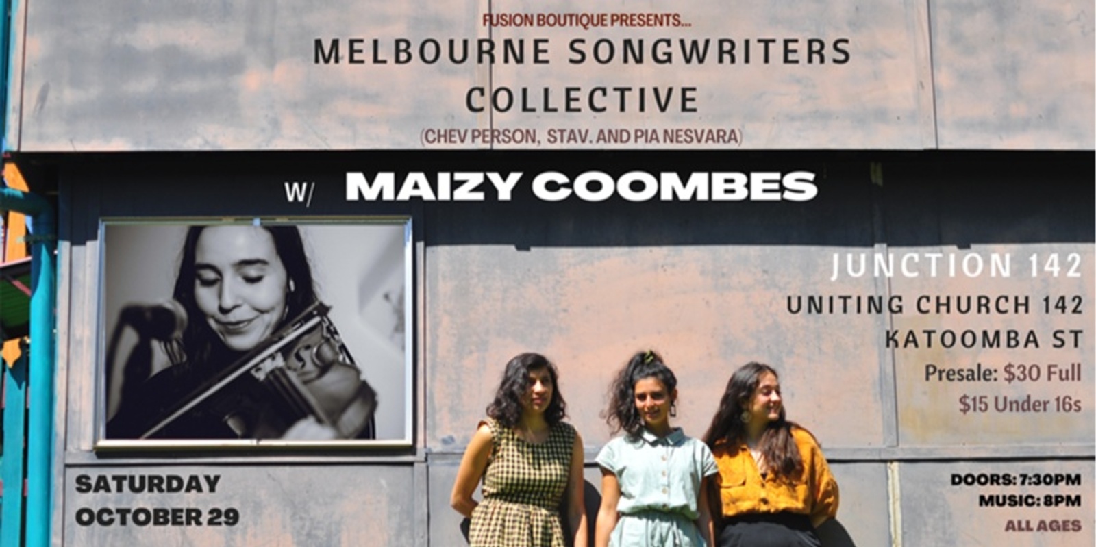 FUSION BOUTIQUE presents MELBOURNE SONGWRITERS COLLECTIVE + Special Guest MAIZY in Concert at Junction142, Katoomba, Blue Mountains
