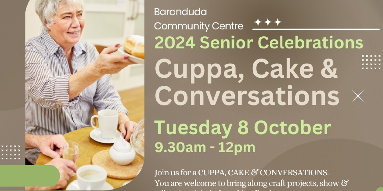 Banner image for SENIORS WEEK cuppa cake & convos