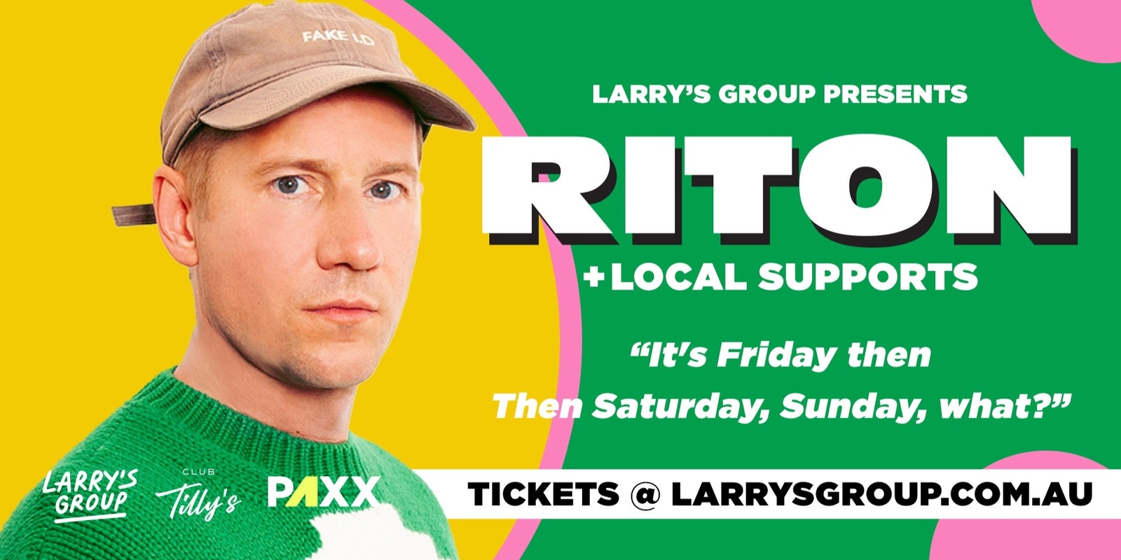 Banner image for Larry's Group presents: Riton (UK) - Grammy Award Winner