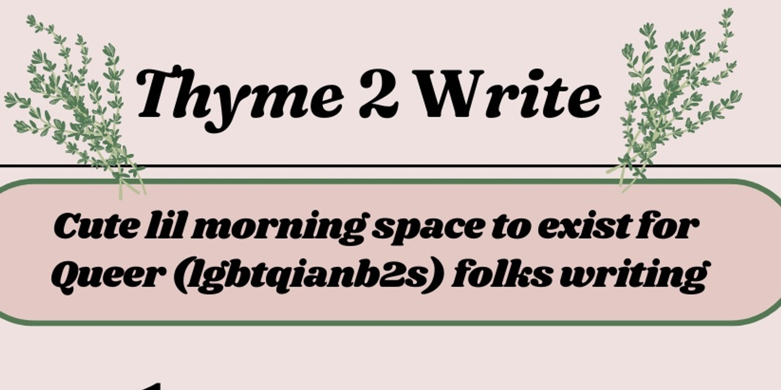 Banner image for Thyme 2 Write: People of Color: Tues Oct 15