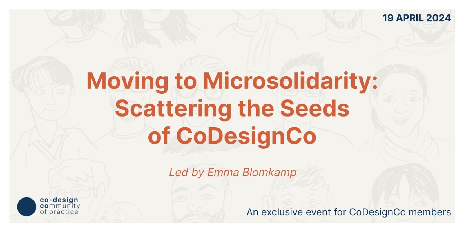 Banner image for Moving to Microsolidarity: scattering the seeds of CoDesignCo 