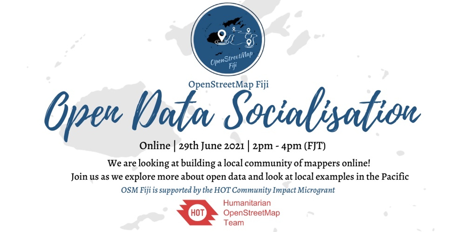 Banner image for OSM Fiji Open Data Socialisation Workshop 29th June 2021