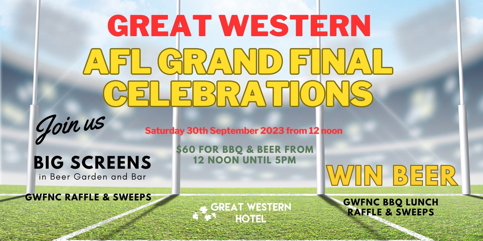 Great Western AFL Grand Final Celebrations | Humanitix