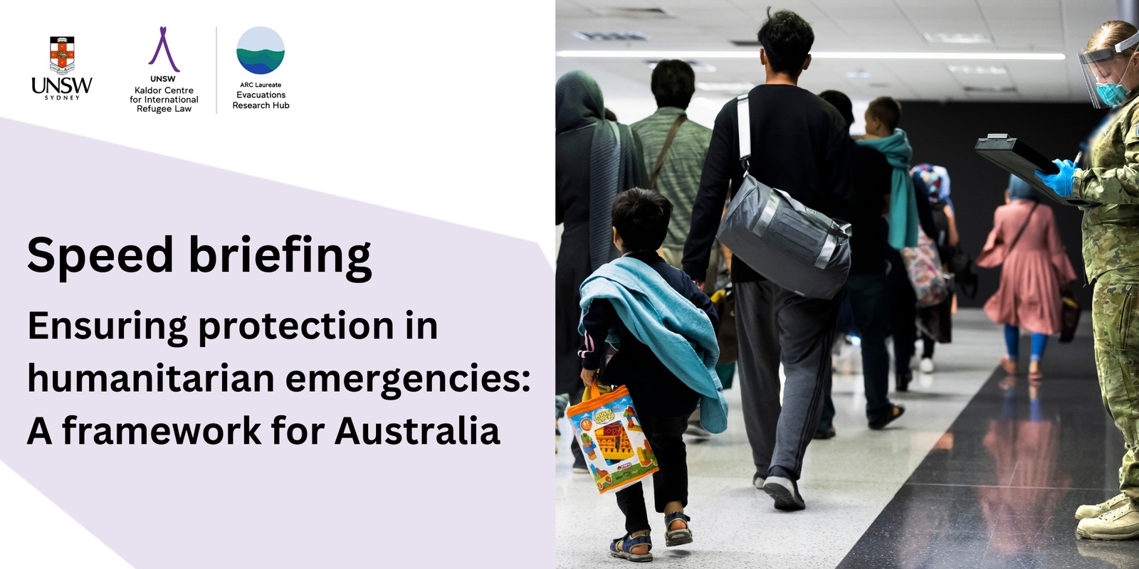 Banner image for Speed briefing - Ensuring protection in humanitarian emergencies: A framework for Australia