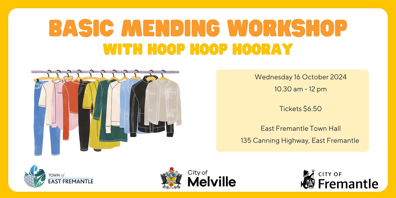 Banner image for Basic Mending Workshop with Hoop Hoop Hooray