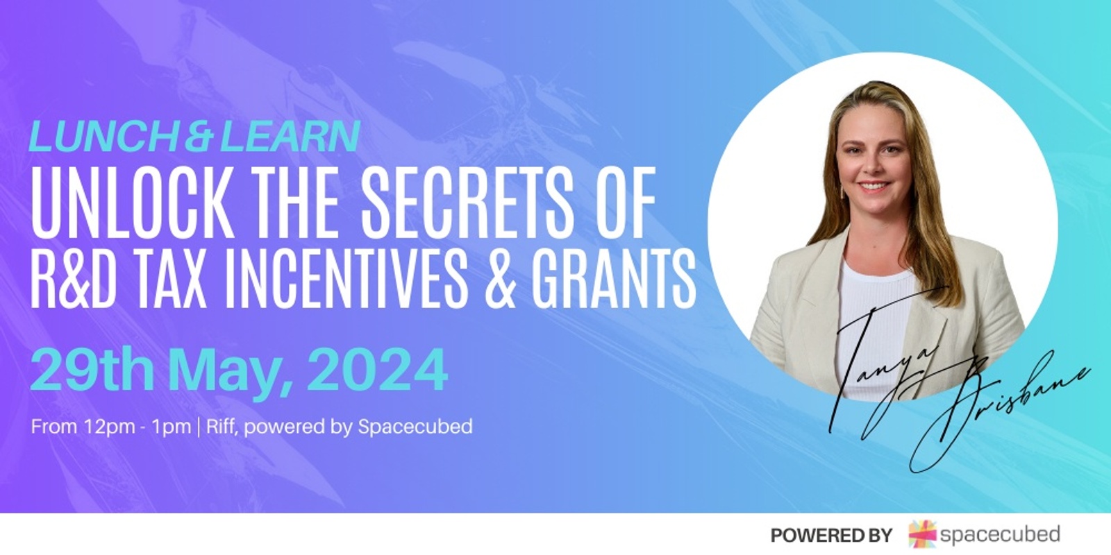 Banner image for Unlock the secrets of R&D Tax Incentives and Grants with our CA In Residence, Tanya Brisbane!