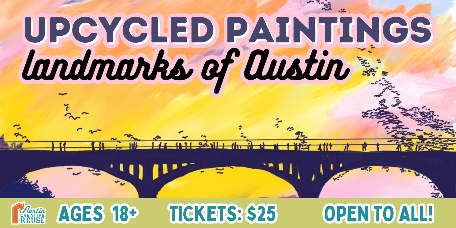 Banner image for Upcycled Paintings: Landmarks of Austin Workshop