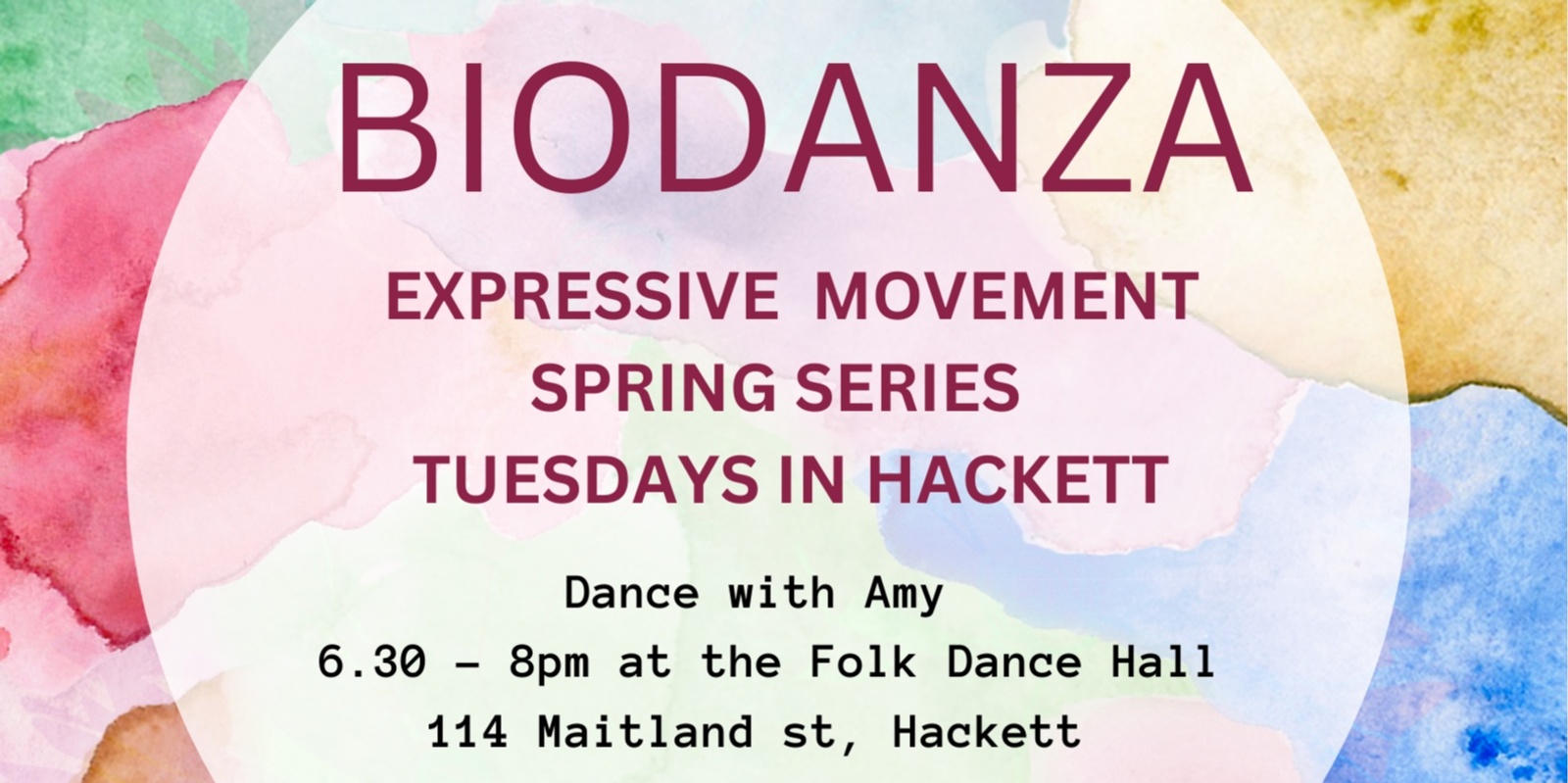 Banner image for Tuesday Biodanza in Hackett