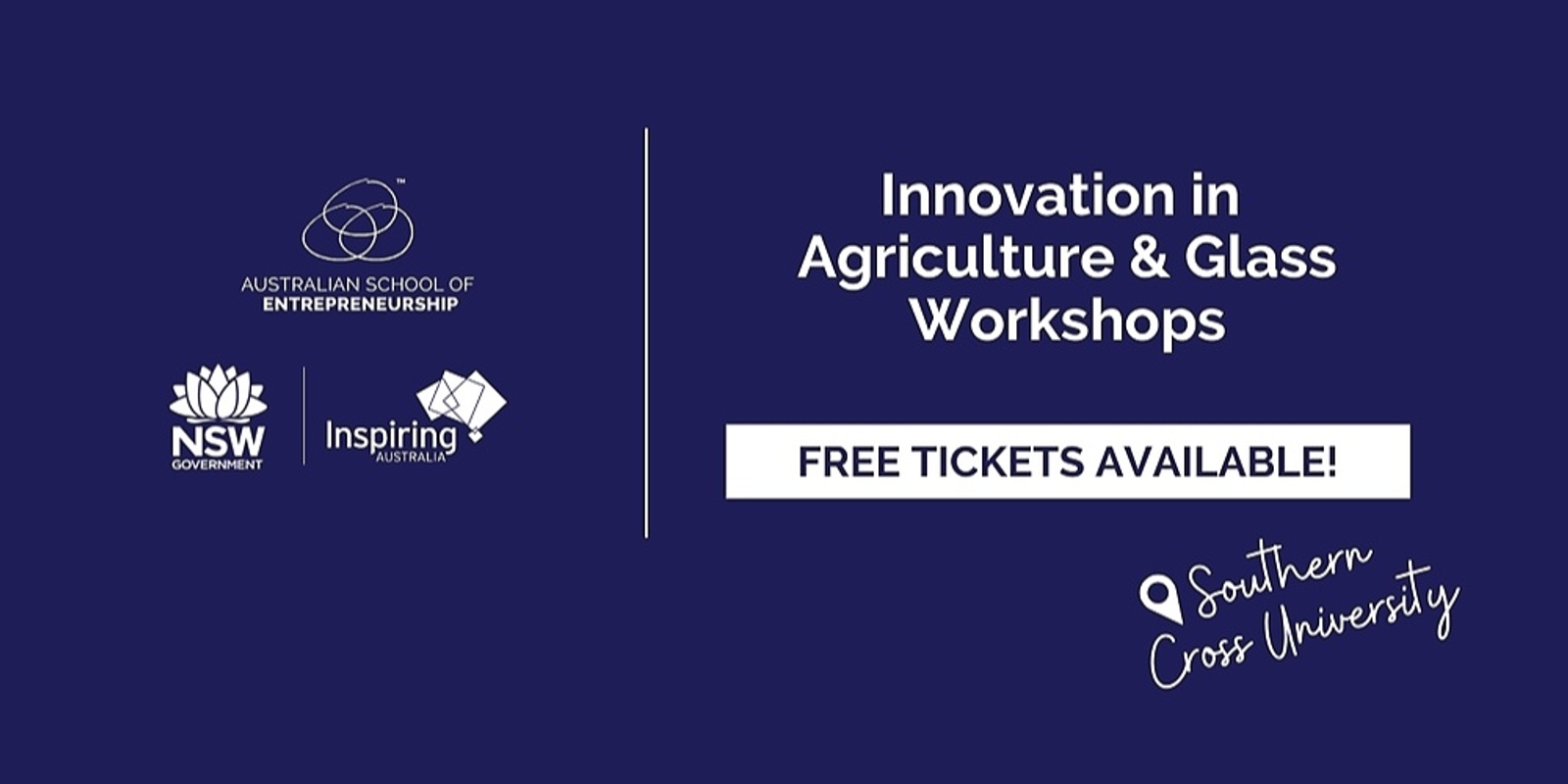 Banner image for Youth Entrepreneurship NSW - Innovation in Agriculture and Glass Workshops