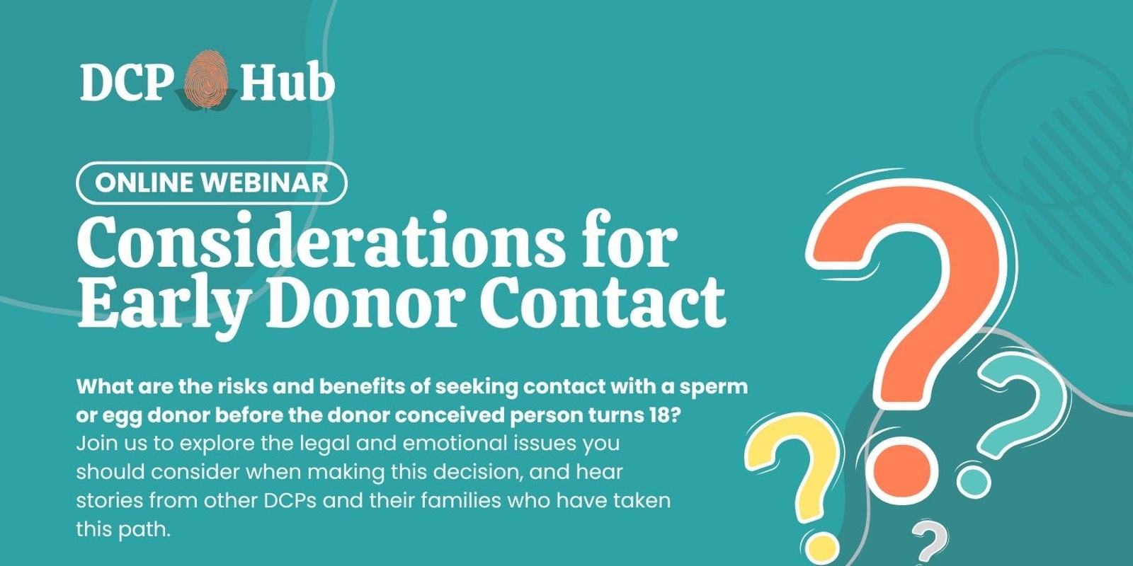 Banner image for Considerations for Early Donor Contact [Webinar]