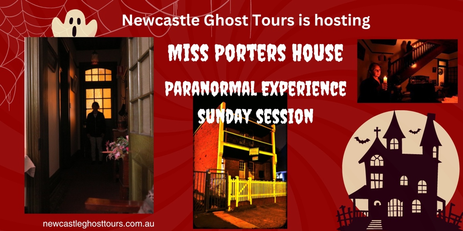 Banner image for Miss Porters House Christmas Paranormal Investigation Night December 8th 2024