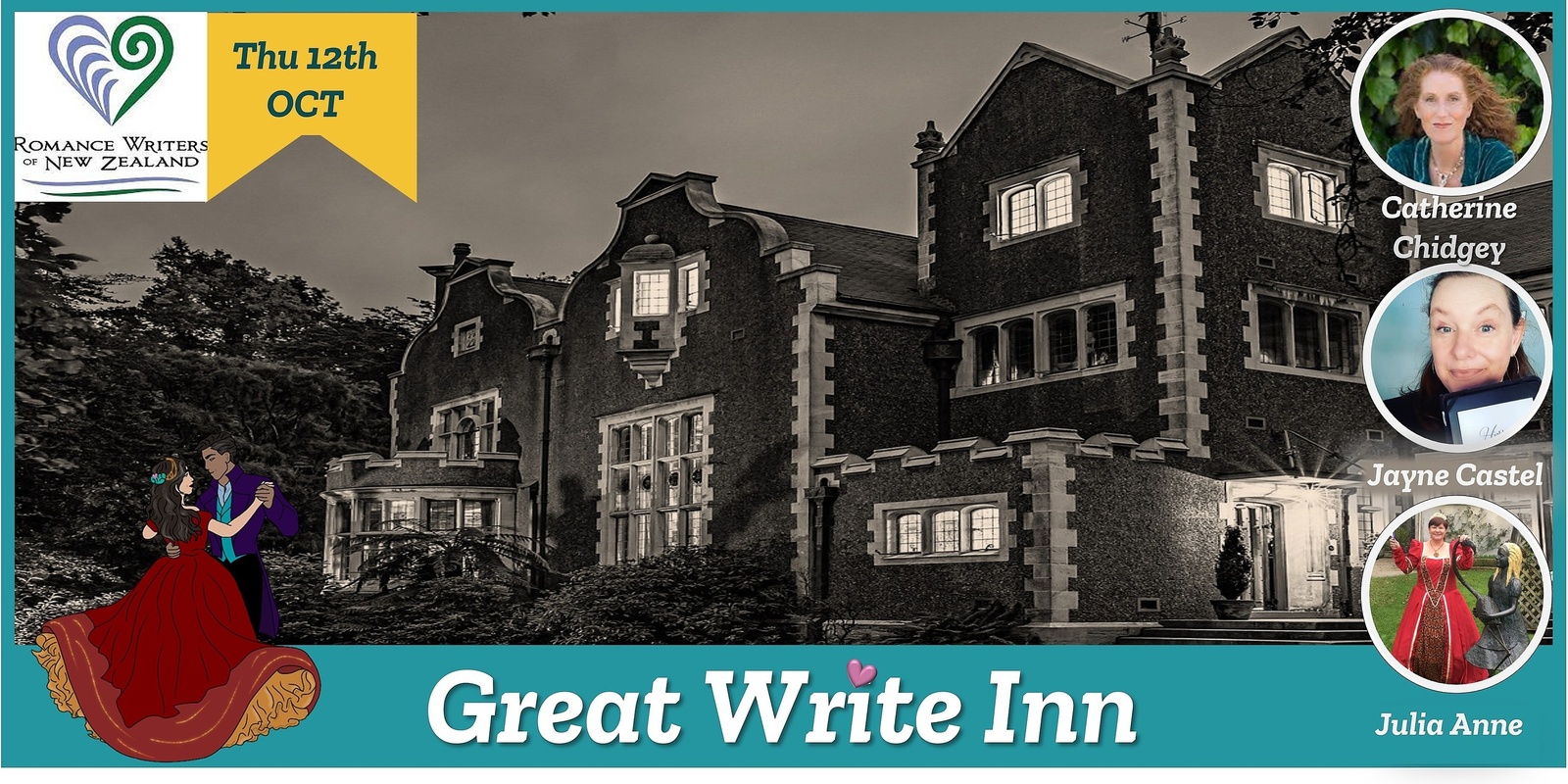 Banner image for The Great Write Inn - Romance at Olveston
